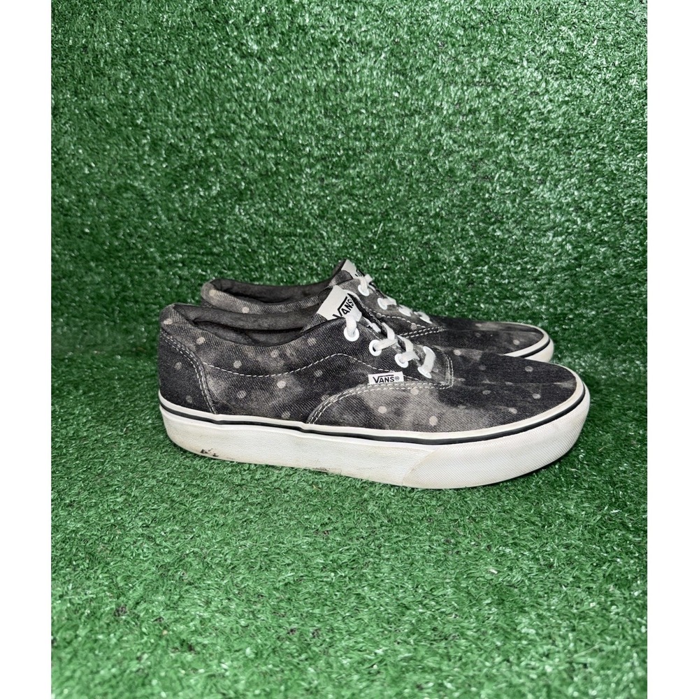 Vans Old Skool Stackform Womens Size 9 Grey Denim Dotted Platform Shoes Sneakers
